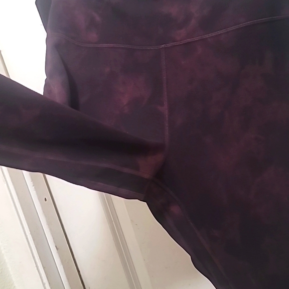 LULULEMON YOGA ALIGH HIGH RISE DIAMOND DYE CASSIS PLUS SIZEBLACK NULU PANTS SZ20 - Picture 5 of 10